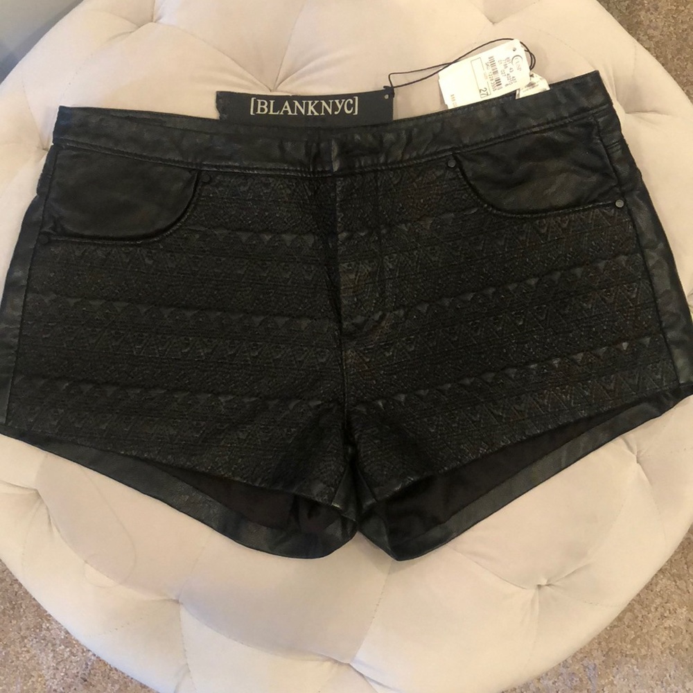 BLANKNYC faux leather shorts
